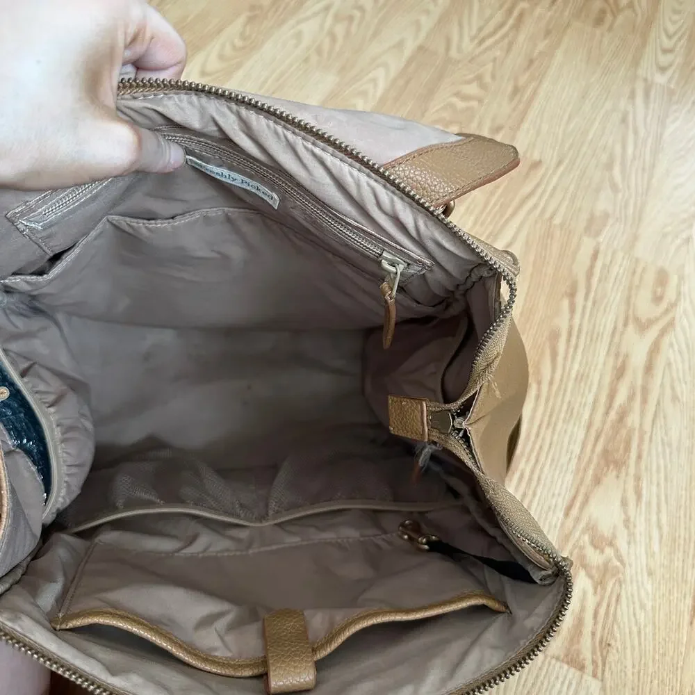 Freshly Picked Aspen Tan Vegan Leather Diaper Bag Backpack